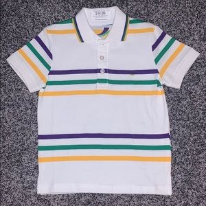 Kids Mardi Gras collar shirt